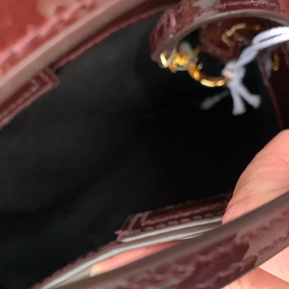 Madewell Mini Bucket Bag Burgundy Patent - Picture 7 of 8